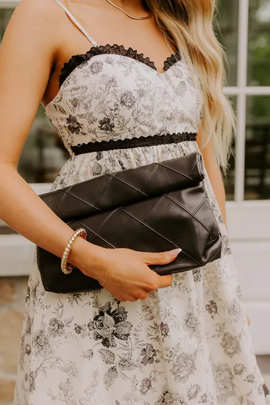 Posh Mode Faux Leather Clutch in Black sold by Impressions