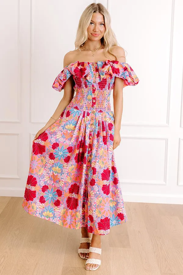 Fiesta Bloom Smocked Midi Dress sold by Impressions product image thumbnail 3