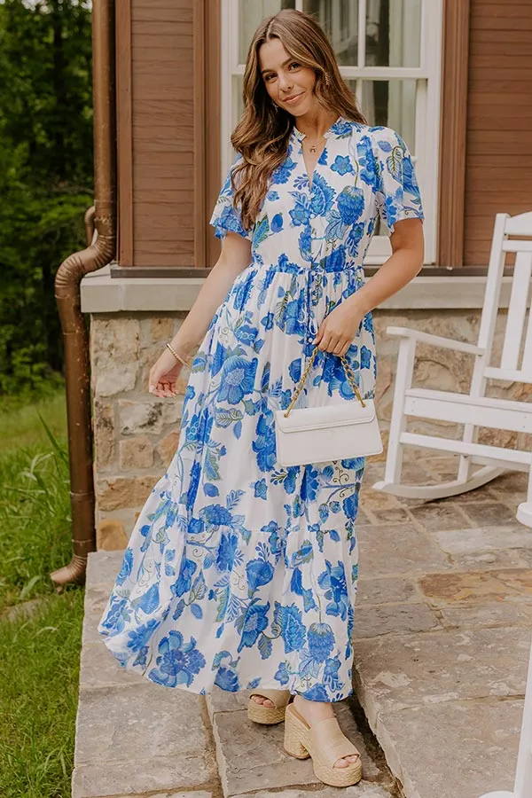 Catalina Island Views Floral Maxi Dress sold by Impressions product image thumbnail 4