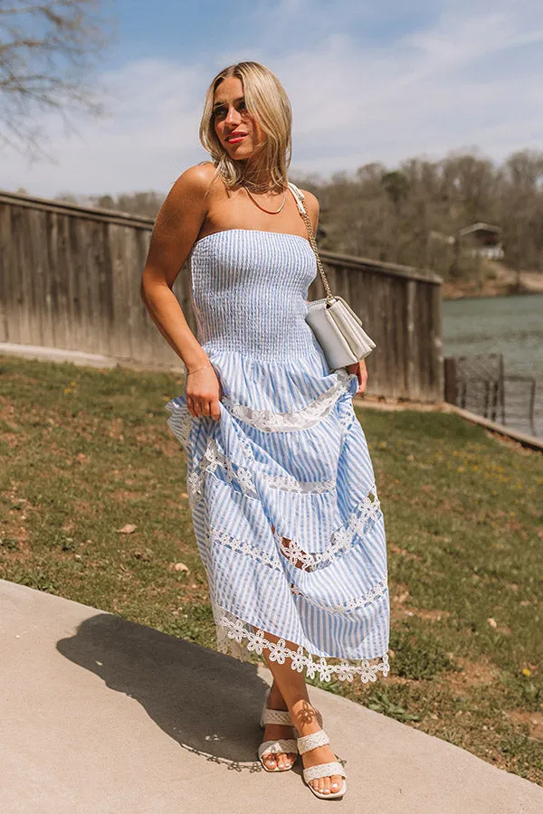 Seaside Sonata Stripe Midi Dress in Sky Blue sold by Impressions product image thumbnail 3