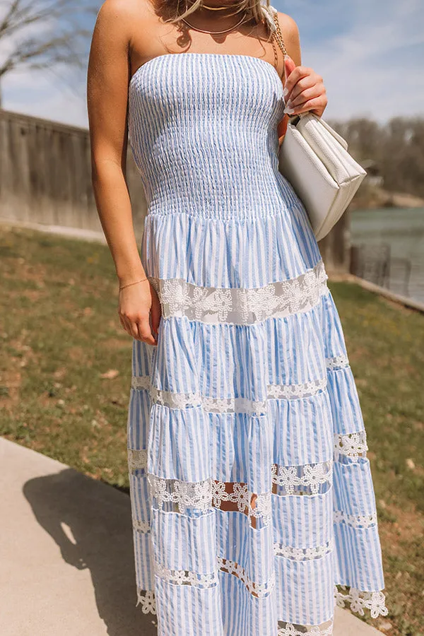 Seaside Sonata Stripe Midi Dress in Sky Blue sold by Impressions product image thumbnail 4