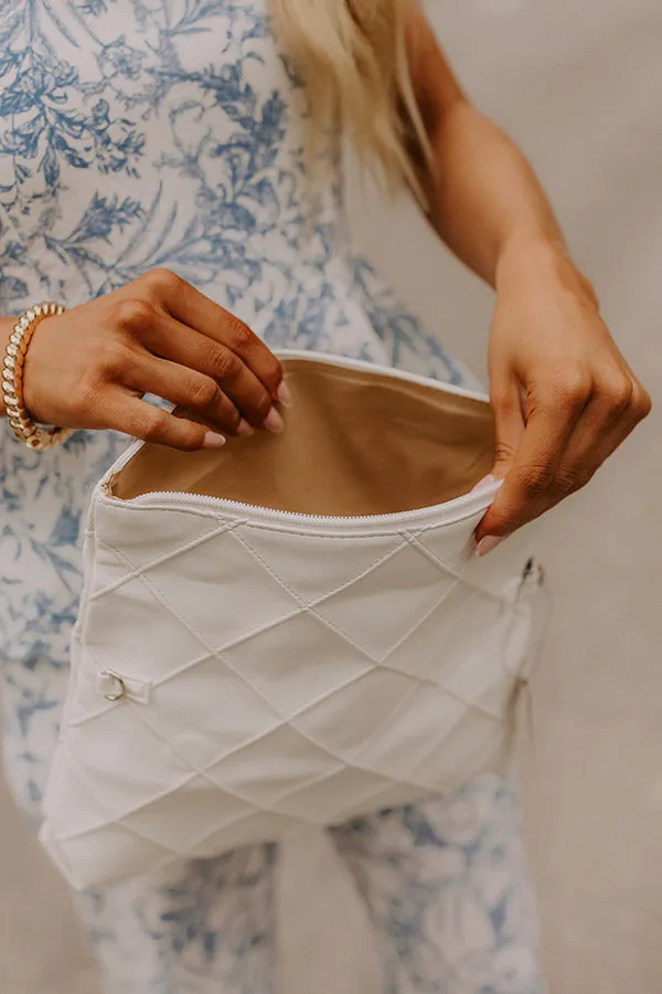 Posh Mode Faux Leather Clutch in Ivory sold by Impressions product image thumbnail 4