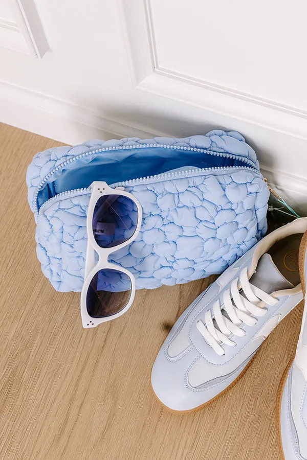 Flora Pop Puffer Cosmetic Bag in Sky Blue sold by Impressions product image thumbnail 2