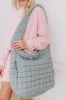 Leda Quilted Puffer Tote in Sage sold by Impressions