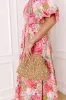 Gwendolyn Rhinestone Embellished Woven Clutch sold by Impressions