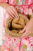 Gwendolyn Rhinestone Embellished Woven Clutch sold by Impressions