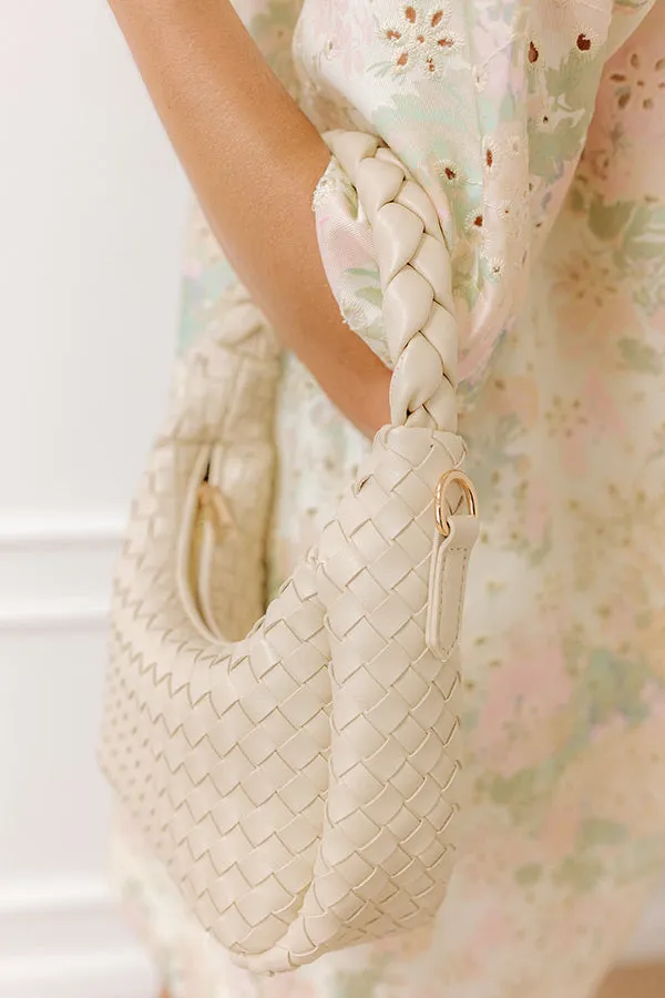 Laken Faux Leather Woven Crossbody in Cream sold by Impressions product image thumbnail 5