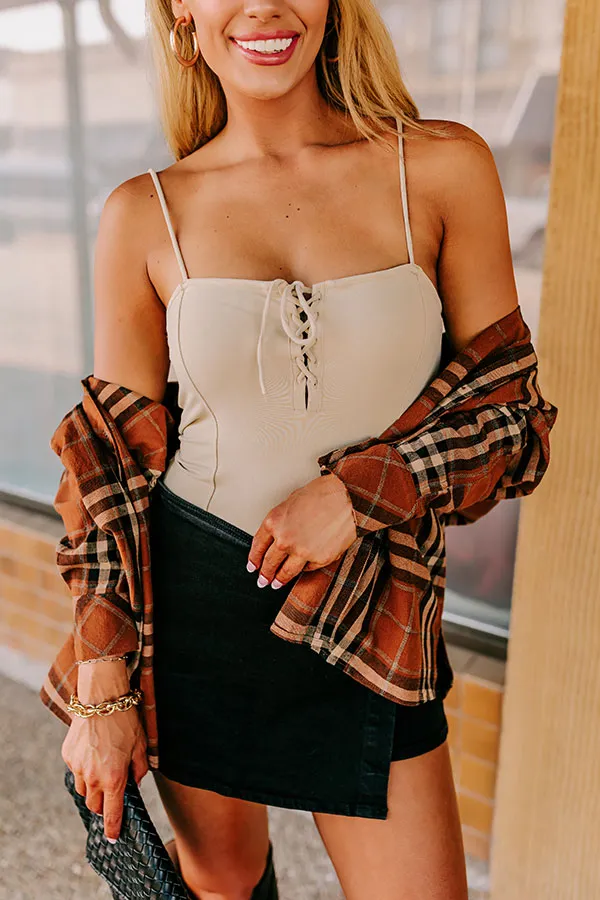 Chic Feeling Lace Up Bodysuit sold by Impressions product image thumbnail 2