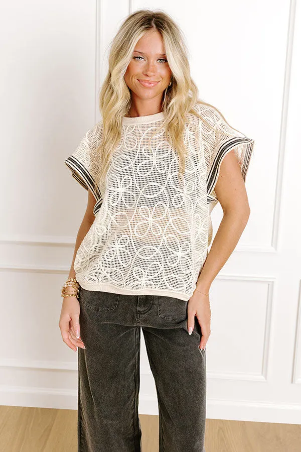 Sicily Bound Knit Mesh Top sold by Impressions
