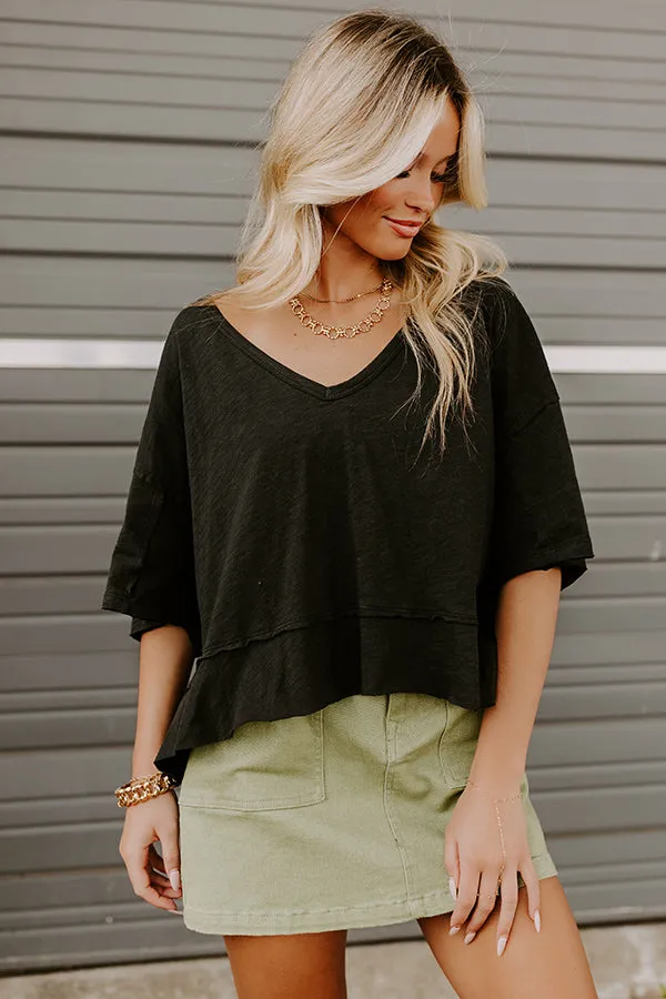 Simple Sway Oversized Crop Tee In Black sold by Impressions product image thumbnail 2