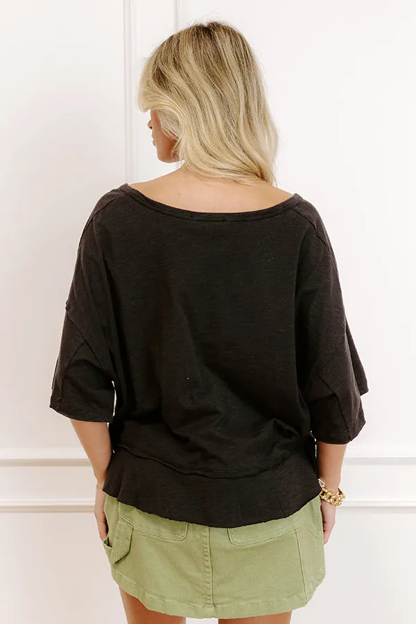 Simple Sway Oversized Crop Tee In Black sold by Impressions product image thumbnail 3