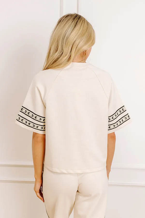 Villa Brunch Shift Top in Cream sold by Impressions product image thumbnail 3