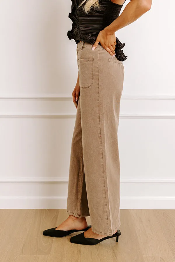 The Lana High Waist Wide Leg Jean in Mocha sold by Impressions product image thumbnail 4