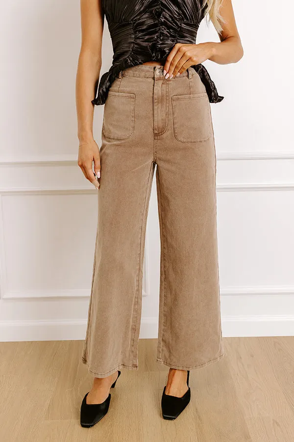 The Lana High Waist Wide Leg Jean in Mocha sold by Impressions product image thumbnail 5