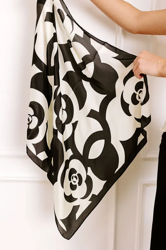 Feeling Posh Floral Satin Scarf sold by Impressions