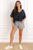Simple Sway Oversized Crop Tee In Navy sold by Impressions