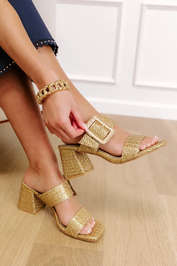 The Lucy Woven Heel in Gold sold by Impressions product image thumbnail 2