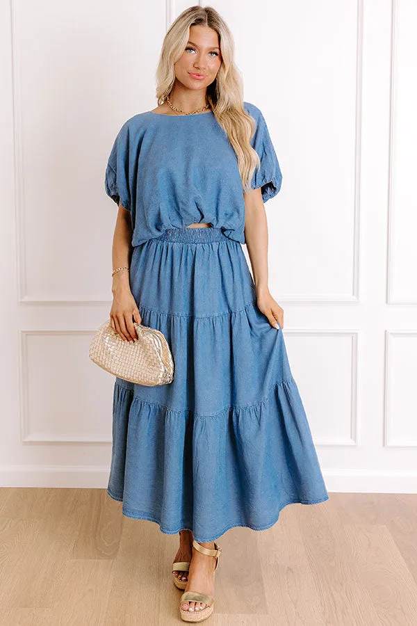 Small Town Cutie Chambray Bubble Top sold by Impressions product image thumbnail 4