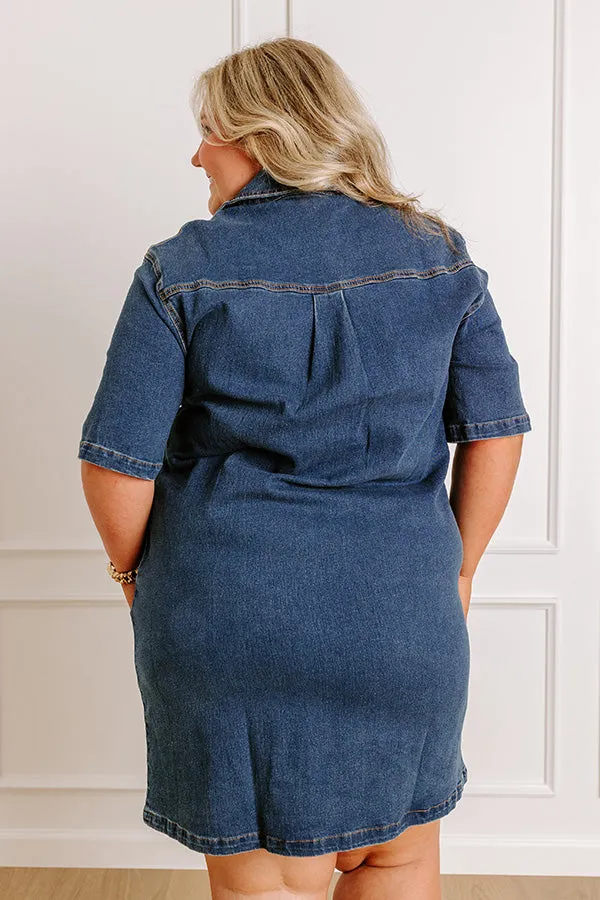 Darling Moment Denim Mini Dress Curves sold by Impressions product image thumbnail 5