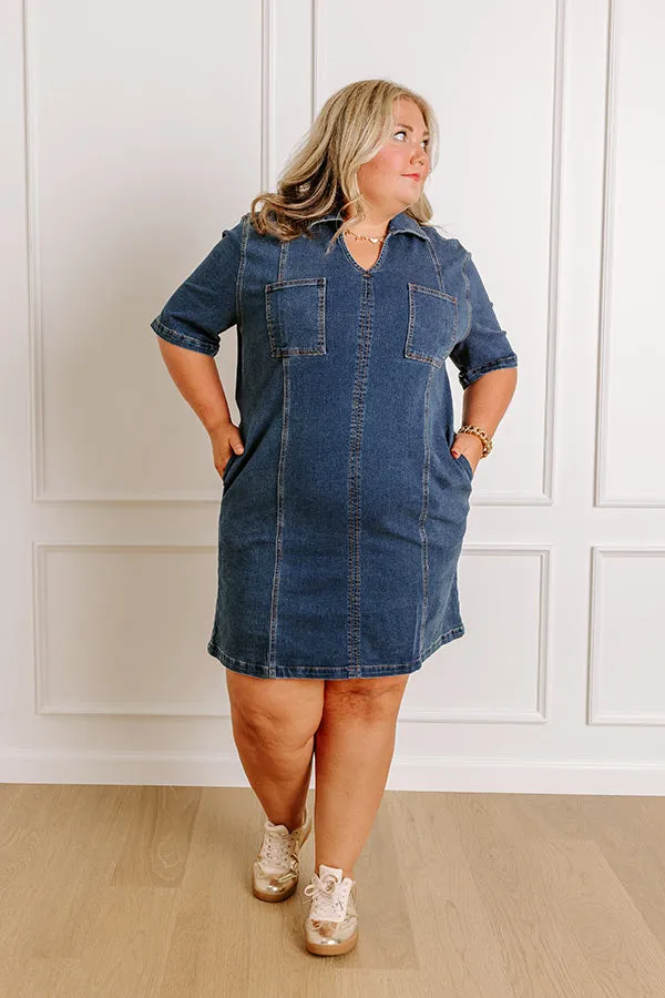 Darling Moment Denim Mini Dress Curves sold by Impressions product image thumbnail 3