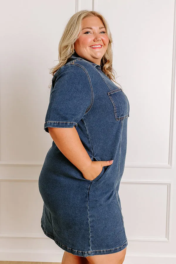 Darling Moment Denim Mini Dress Curves sold by Impressions product image thumbnail 4