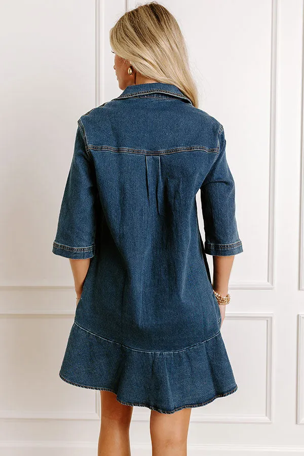 Simply Sweet Denim Mini Dress sold by Impressions product image thumbnail 4