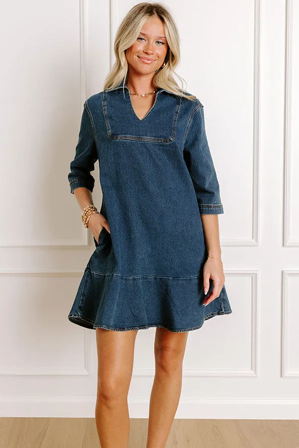 Simply Sweet Denim Mini Dress sold by Impressions product image thumbnail 2