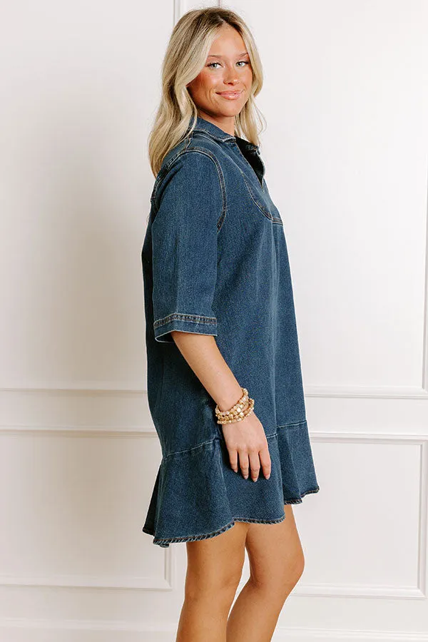 Simply Sweet Denim Mini Dress sold by Impressions product image thumbnail 3