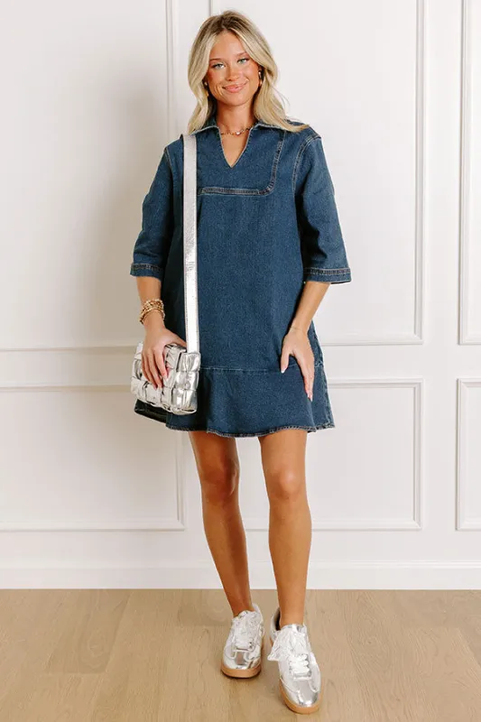 Simply Sweet Denim Mini Dress sold by Impressions