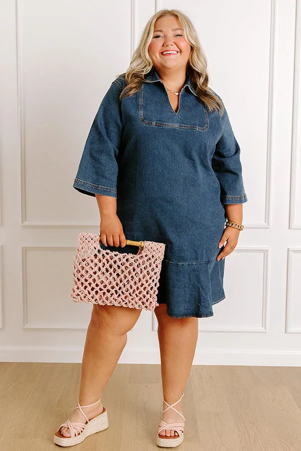 Simply Sweet Denim Mini Dress Curves sold by Impressions
