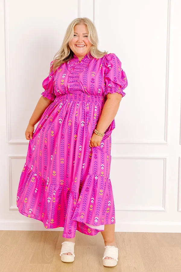 Sunday Chic Floral Midi Dress Curves sold by Impressions