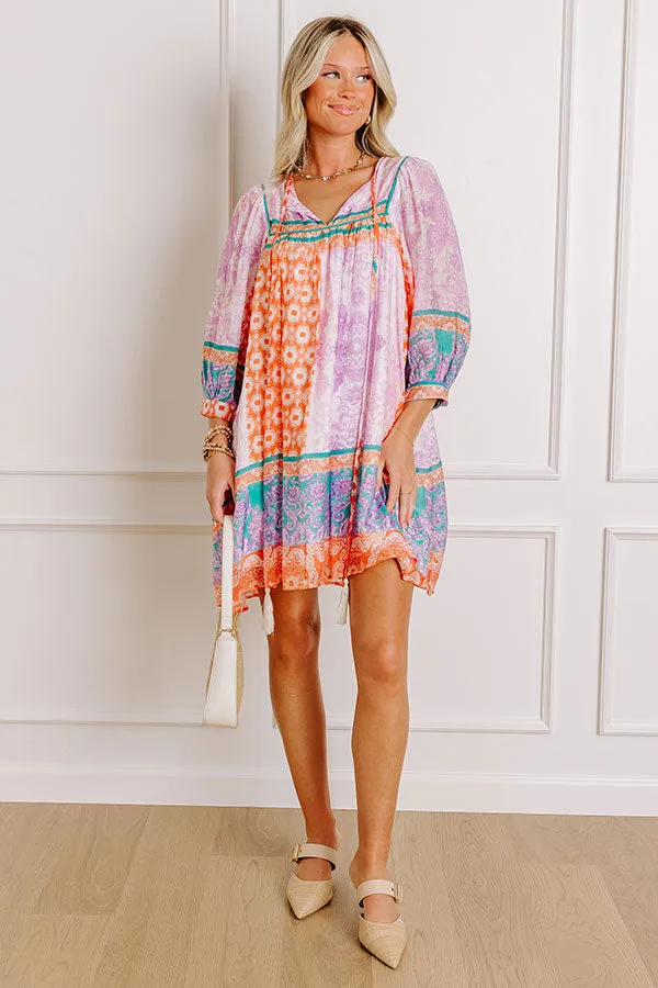 Boho Babe Color Block Floral Mini Dress in Violet sold by Impressions product image thumbnail 2