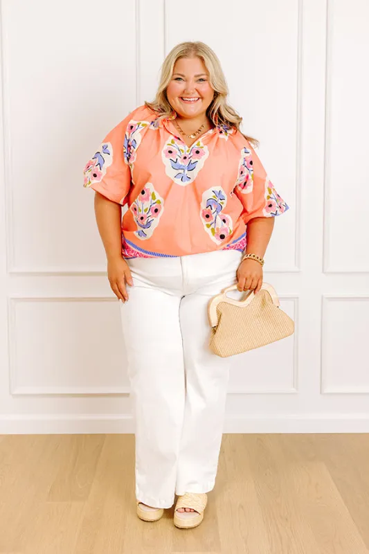 Blooming Personality Floral Shift Top Curves sold by Impressions