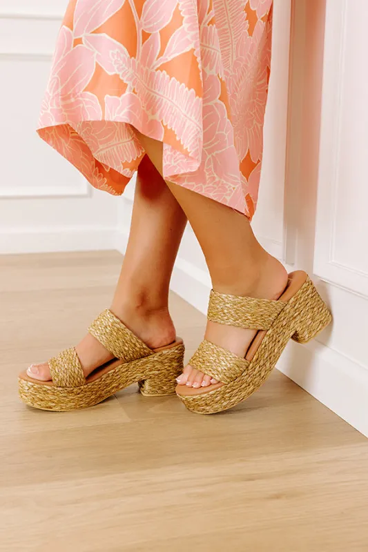 Ocean Ave Raffia Woven Platform Heel sold by Impressions