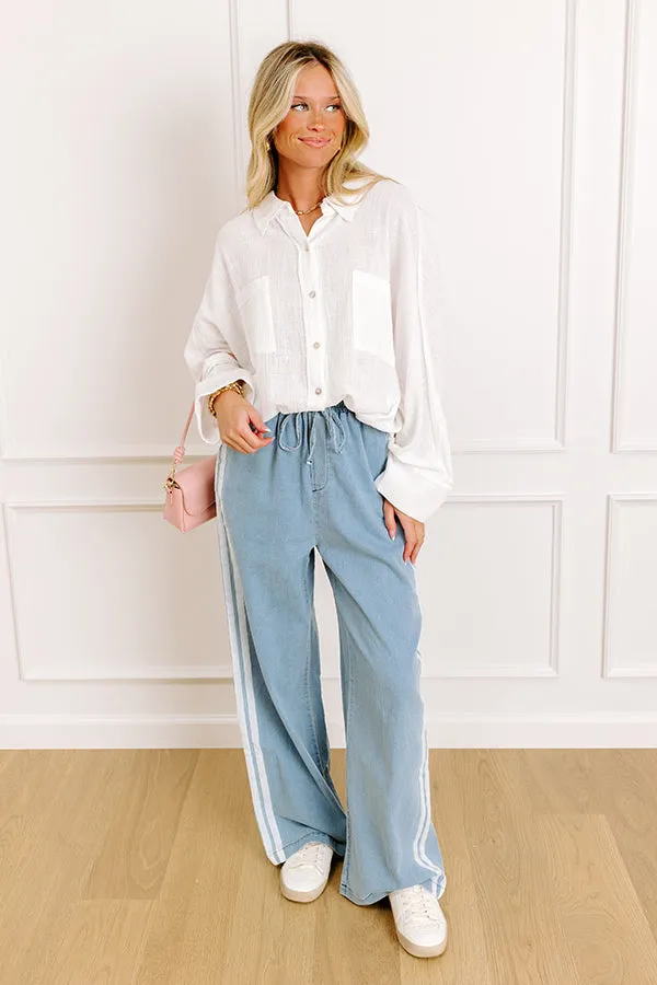 The Sofia Midrise Wide Leg Pants in Ivory sold by Impressions