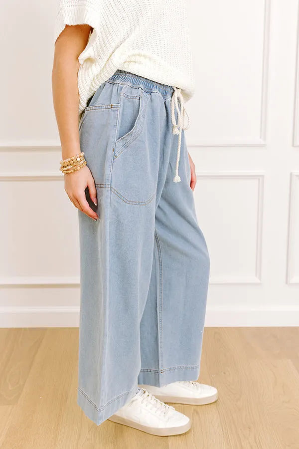 The Matilda High Waist Wide Leg Crop Jean in Light Wash sold by Impressions product image thumbnail 4