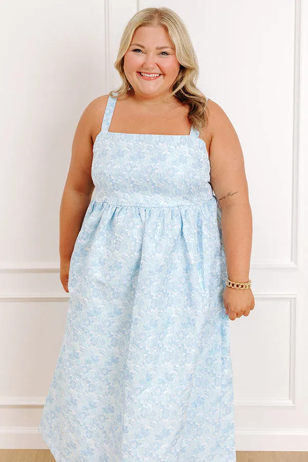 Veranda Brunch Floral Jacquard Midi Dress Curves sold by Impressions