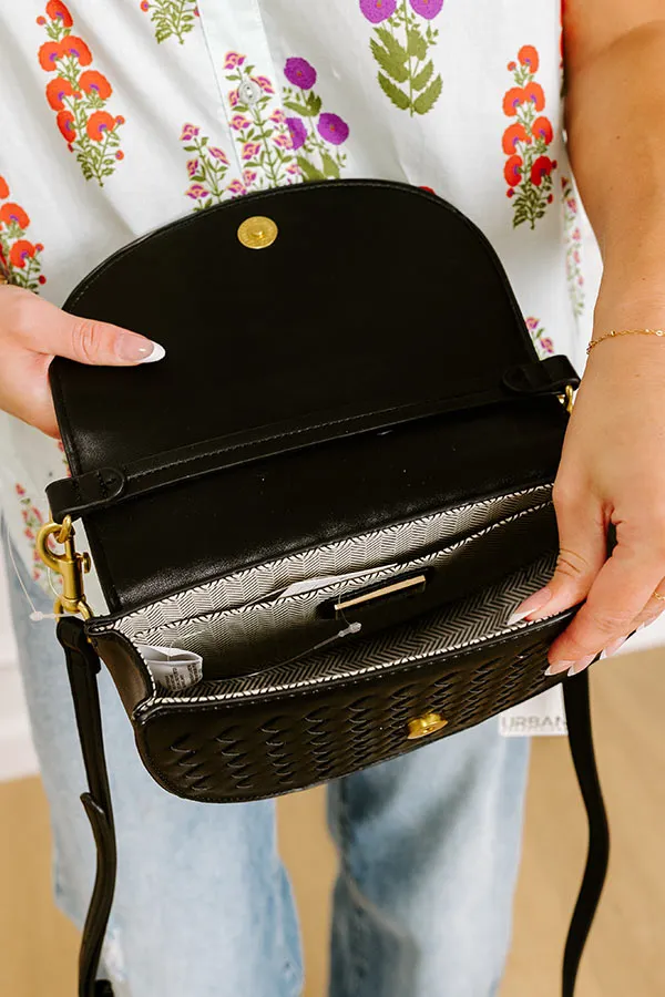 Alise Faux Leather Woven Crossbody in Black sold by Impressions product image thumbnail 3