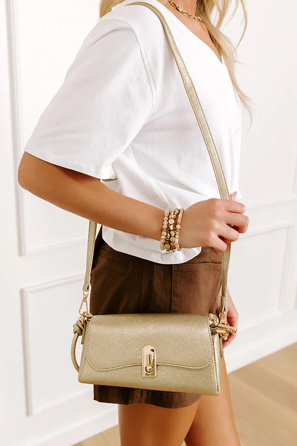 Sweet Energy Faux Leather Purse in Gold sold by Impressions product image thumbnail 4