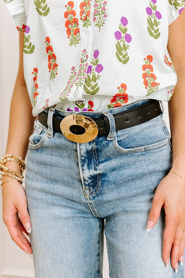 Luxe Lifestyle Faux Leather Belt in Black sold by Impressions product image thumbnail 2