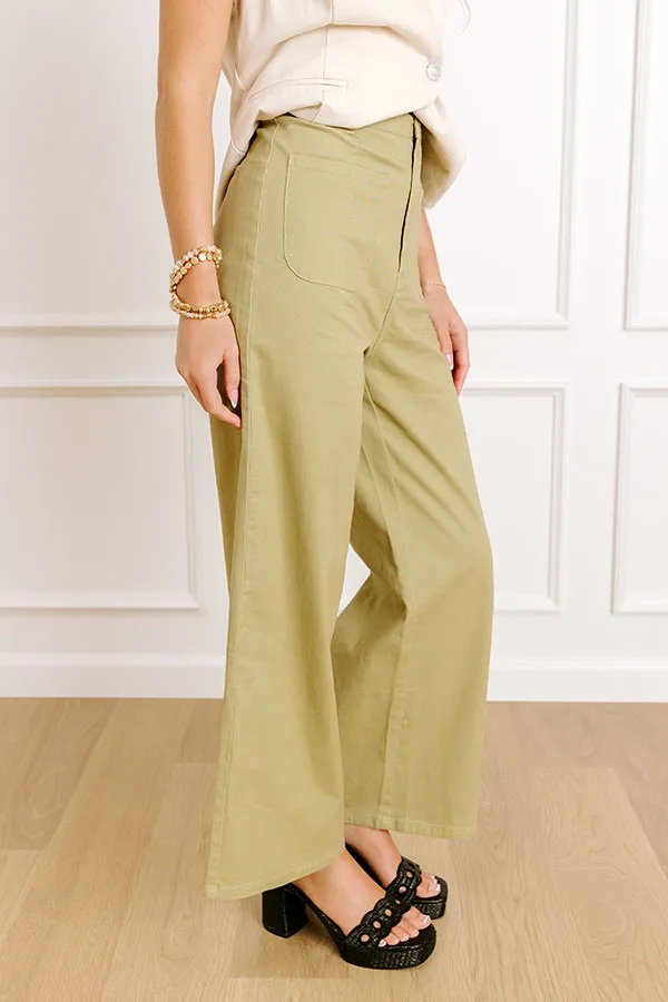 The Lana High Waist Wide Leg Jean in Sage sold by Impressions product image thumbnail 3