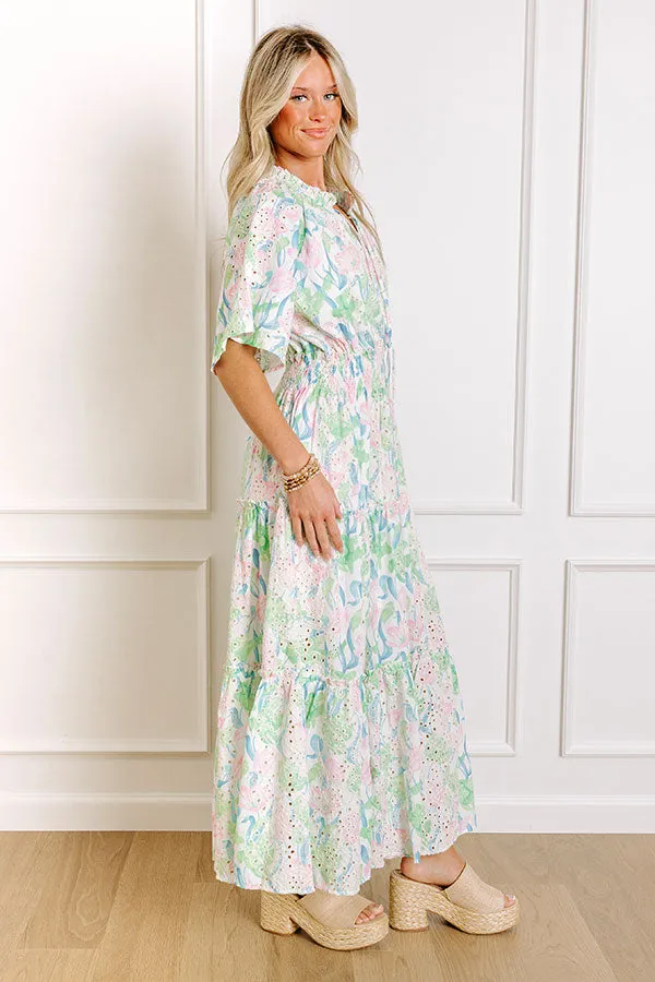 Picking Tulips Floral Eyelet Midi Dress sold by Impressions product image thumbnail 4