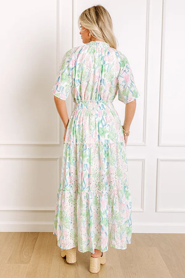 Picking Tulips Floral Eyelet Midi Dress sold by Impressions product image thumbnail 5