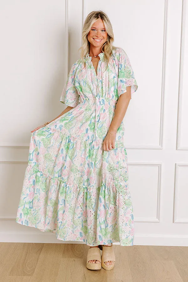 Picking Tulips Floral Eyelet Midi Dress sold by Impressions product image thumbnail 2