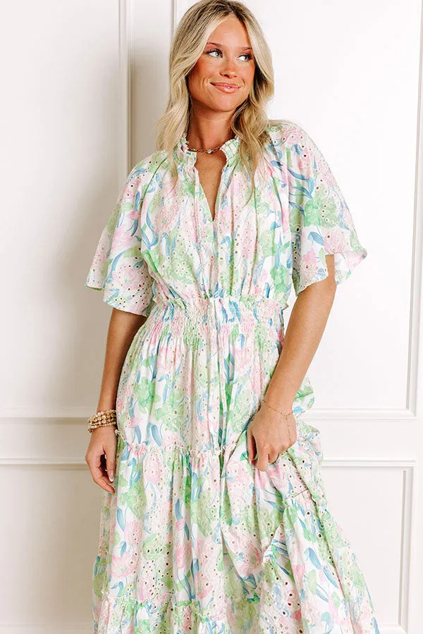 Picking Tulips Floral Eyelet Midi Dress sold by Impressions product image thumbnail 3