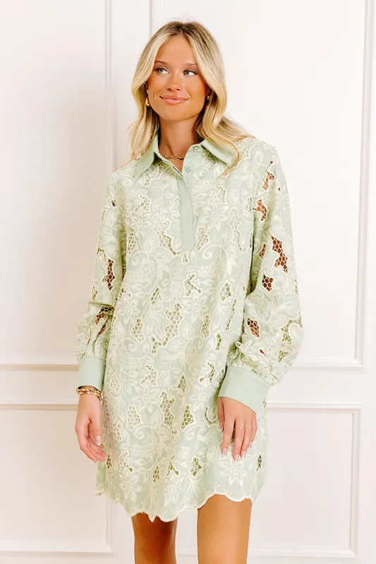 Chardonnay Toast Floral Embroidered Mini Dress sold by Impressions