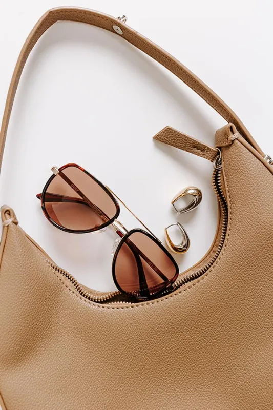 Quay All In Medium Aviator Sunnies in Tortoiseshell sold by Impressions