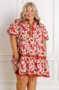 Fresh Horizon Floral Mini Dress in Rust Curves sold by Impressions
