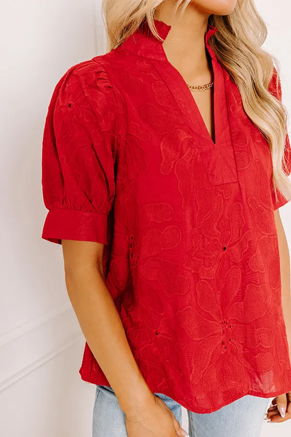 Petals And Pinot Floral Embroidered Top sold by Impressions product image thumbnail 3