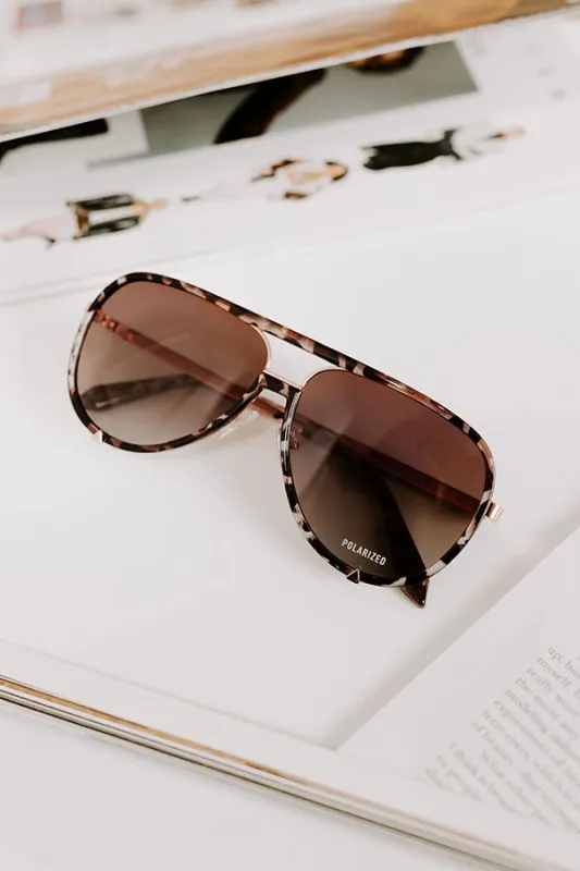 Quay High Profile Polarized Aviator Sunnies in Tortoiseshell sold by Impressions